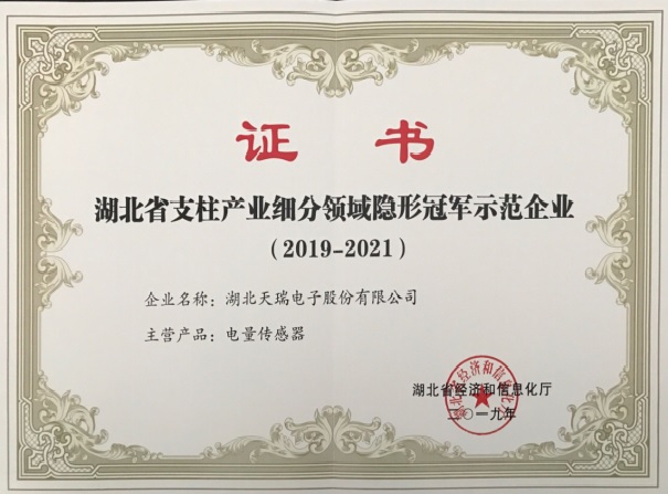 爱游戏网站首页-爱游戏（中国）电子被认定为“湖北省支柱产业细分领域隐形冠军示范企业”-2